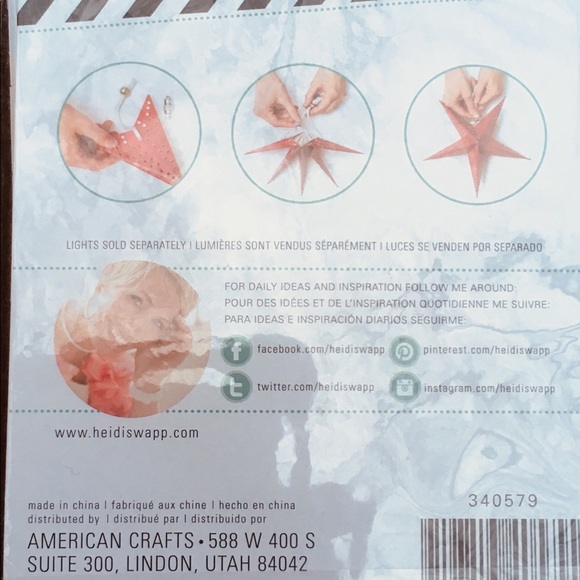 Heidi Swapp Paper Lantern Five Point Star - Picture 4 of 5